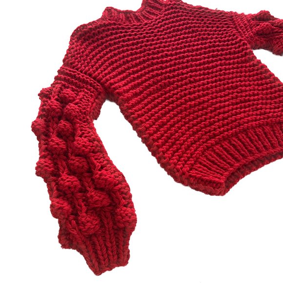 NWT Women's Dissh Day Dreaming Hand Knitted Bobble Detail Jumper AU M / AU L - Picture 4 of 9